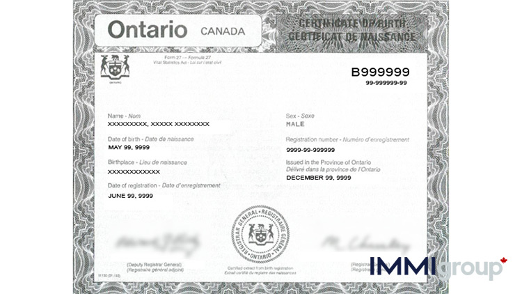 blank canadian marriage certificate