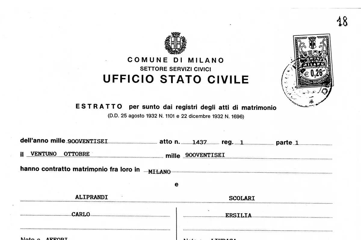 Order Italian Marriage Certificate